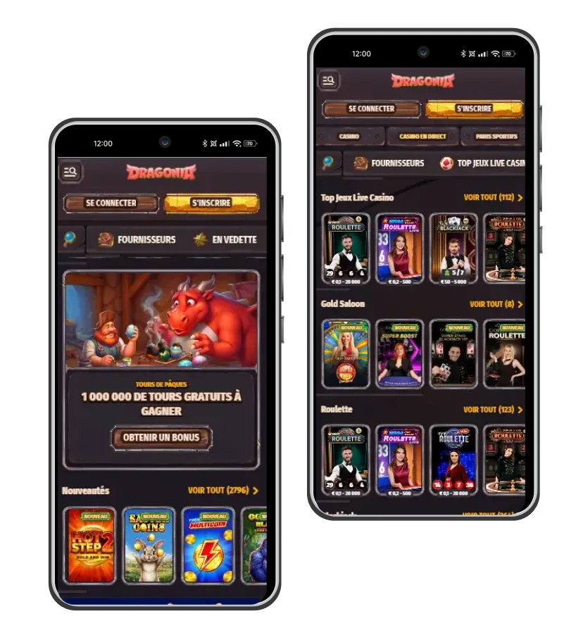 dragonia casino expérience mobile