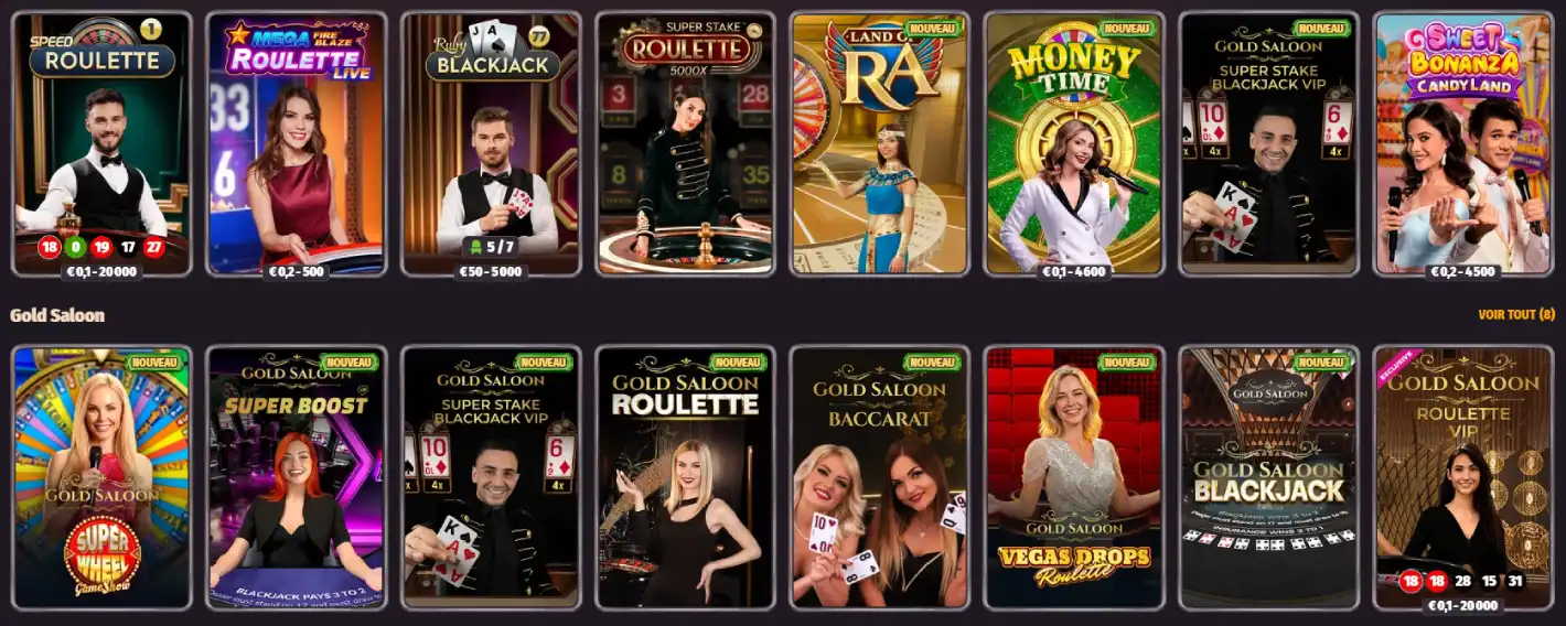 dragonia casino jeux de table